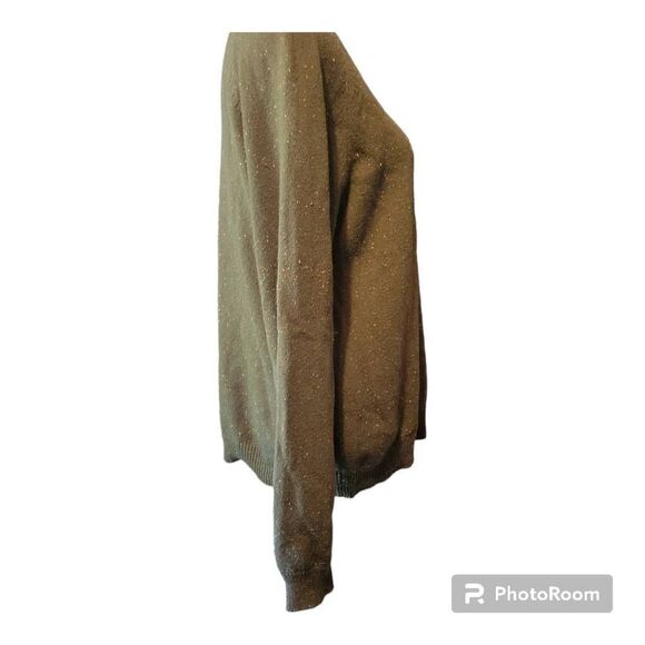 Talbots Green Sweater with Shoulder Buttons as Embellishment Women's Size Large - Picture 4 of 5